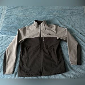 The North Face light grey/dark grey 2 tone soft shell bionic jacket